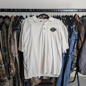 Vintage embroidered Harley Davidson polo